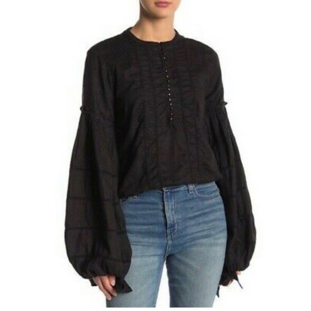 Free People High Swells Linen Top NWT XS - Picture 1 of 7